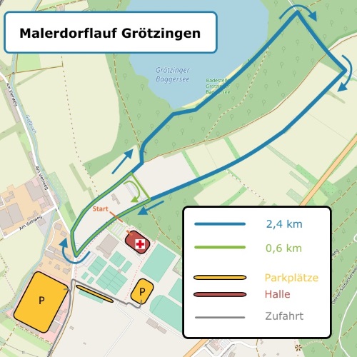 Lageplan und Laufstrecke